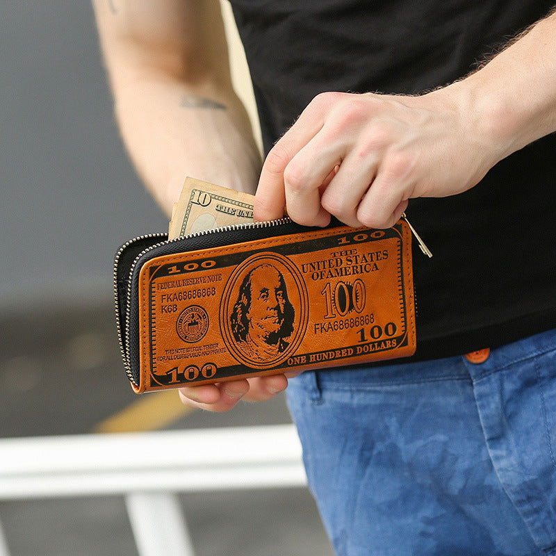Wholesale Retro Long PU Men's Wallets